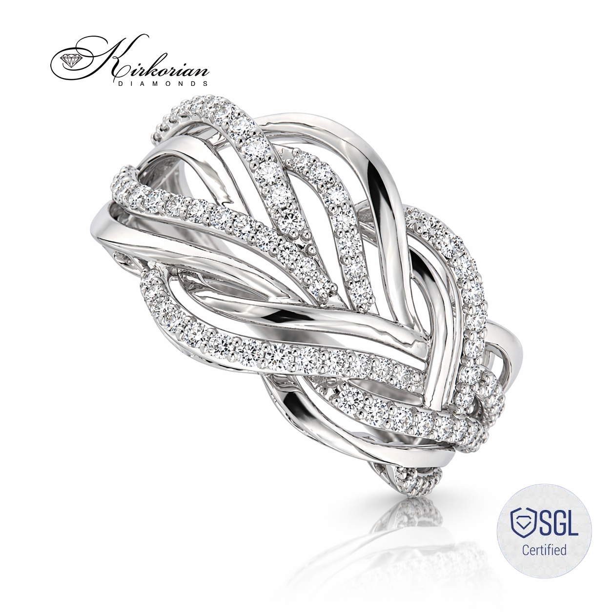 Луксозен diamond ring от бяло злато 585
