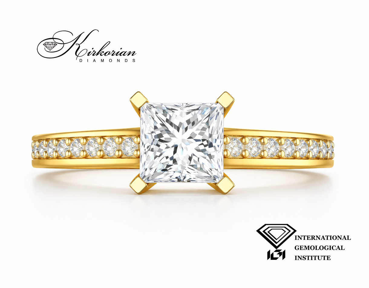 Годежен пръстен 1.33 ct с допълнителни брилянти
