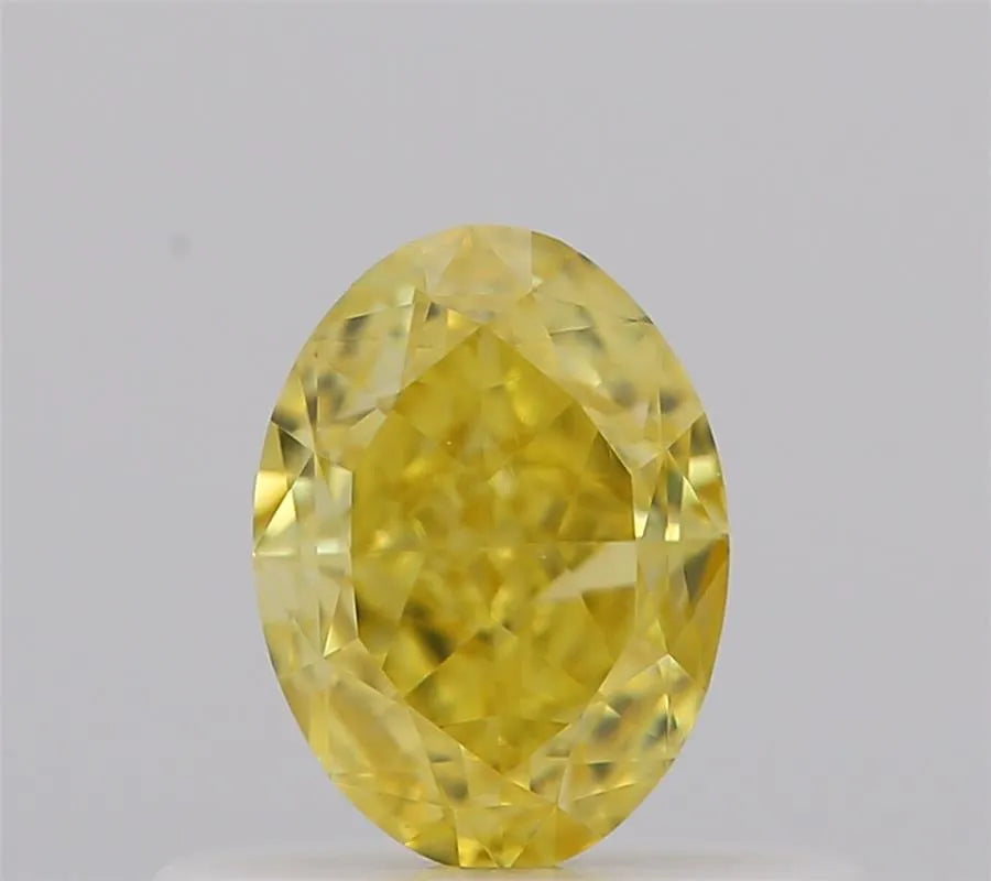 0.50ct Oval Natural Diamond (Colour Fancy Vivid Yellow, Clarity IF, GIA Certified)