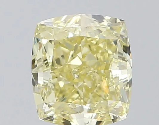 0.71ct Cushion brilliant Natural Diamond (Colour Fancy Light Yellow, Clarity VVS2, GIA Certified)