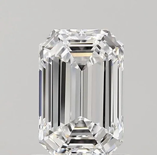 0.91ct Emerald Natural Diamond (Colour D, Clarity FL, GIA Certified)