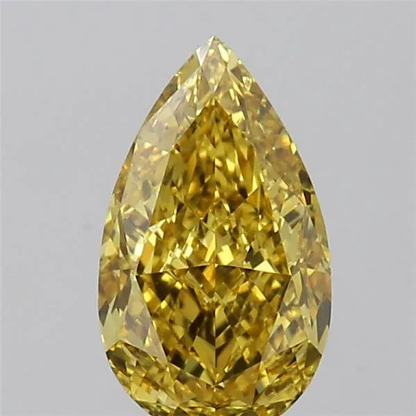 1.10ct Pear Natural Diamond (Colour Fancy Deep Yellow, Clarity IF, GIA Certified)