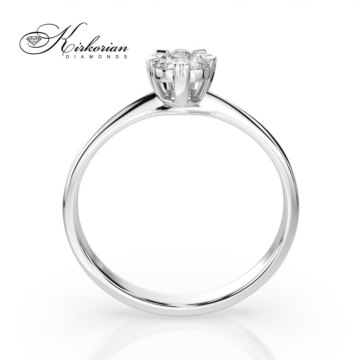 Годежен пръстен от бяло злато 14К с диаманти 0.20 ct G / SI – код: 10110015B