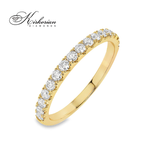 Пръстен халка от жълто злато 14k с диаманти 0.42ct – модел 10110112G