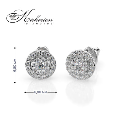 Обеци от бяло злато 14К с диаманти 0.48 ct G/SI – модел: 1021001830