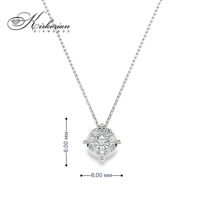 Колие с диаманти 0.18ct от бяло злато 14К – Код: 10410001
