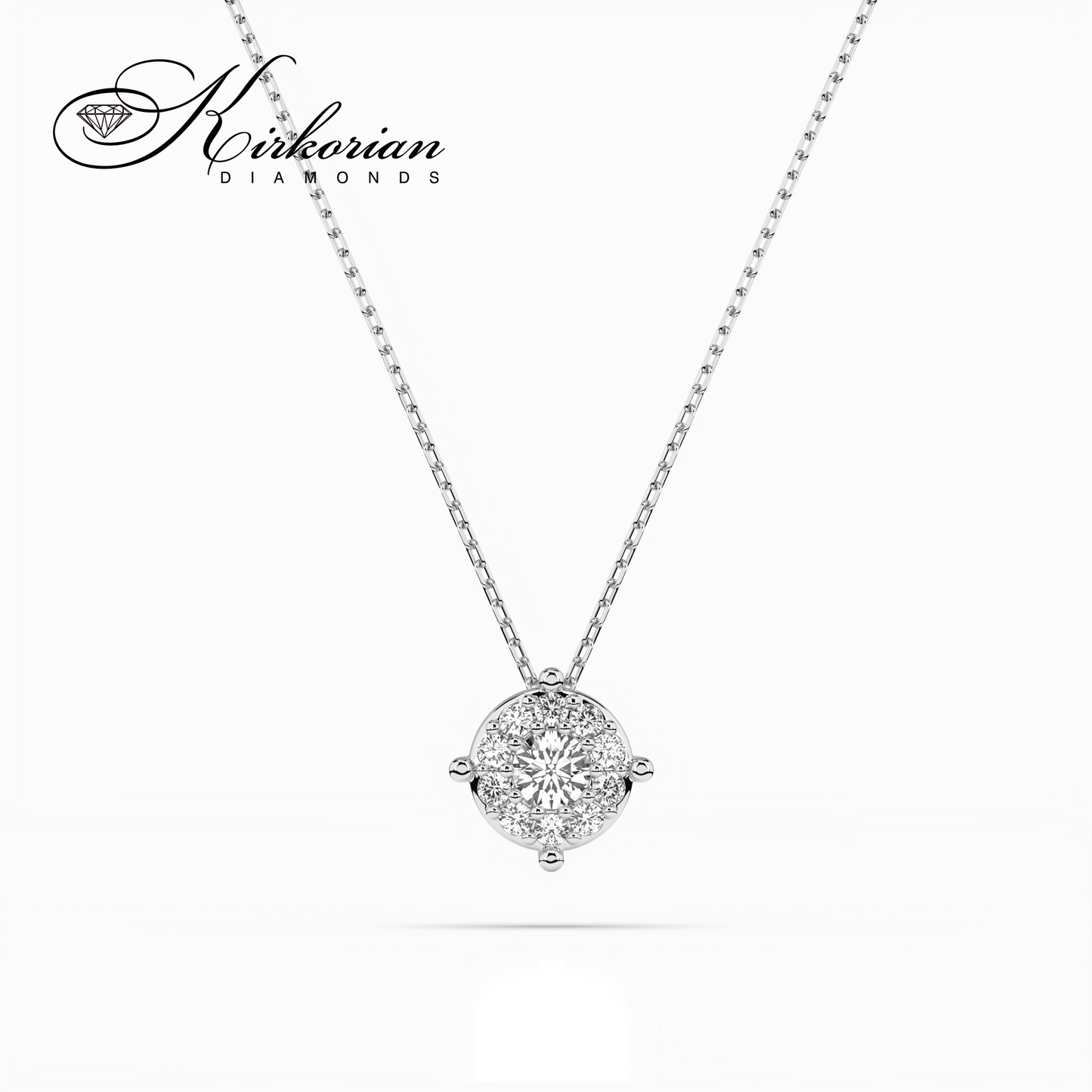 Колие с диаманти 0.18ct от бяло злато 14К – Код: 10410001