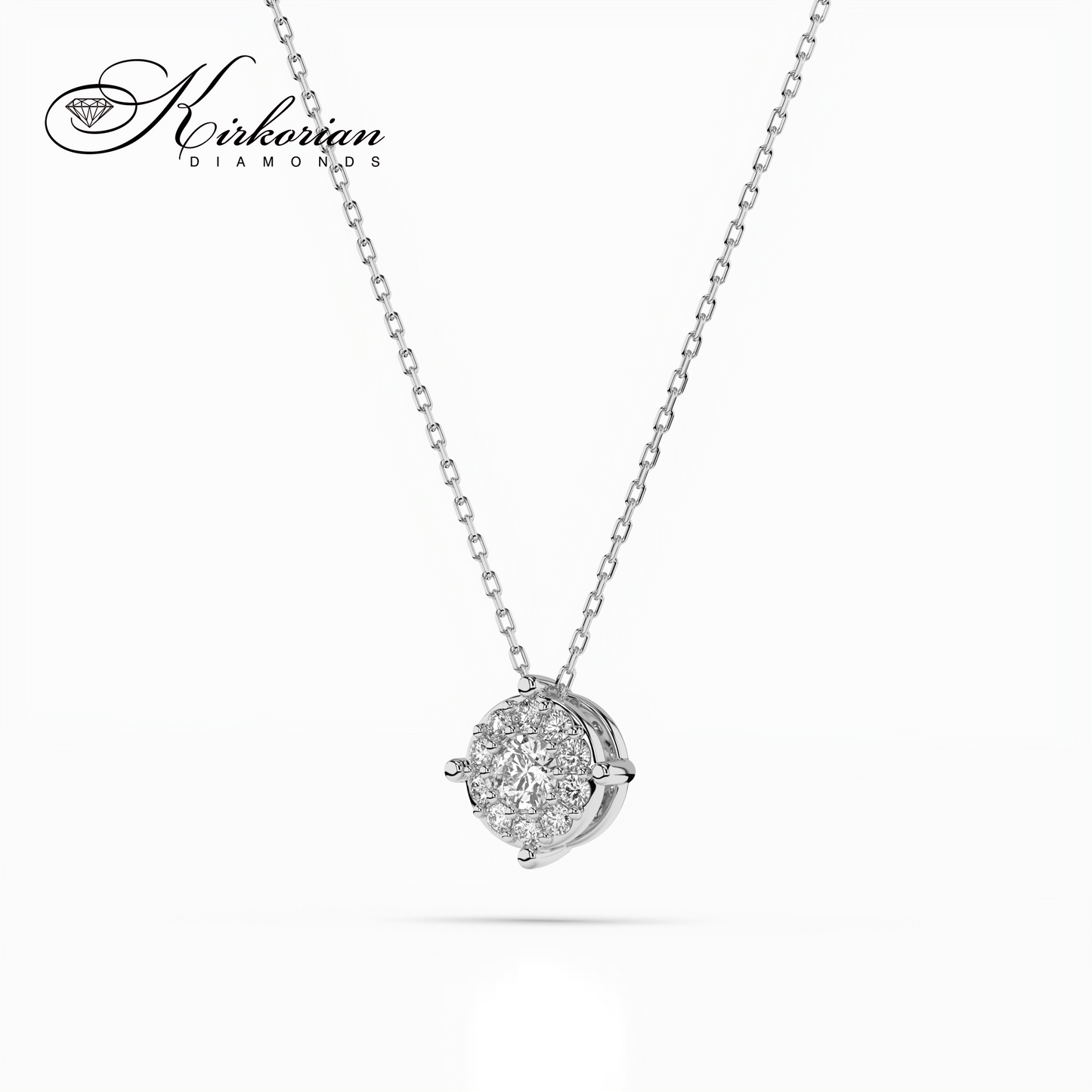 Колие с диаманти 0.18ct от бяло злато 14К – Код: 10410001