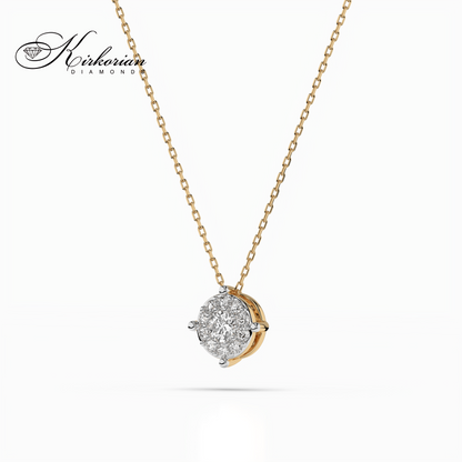 Златно колие с диаманти 0.18 ct – 14К жълто злато | KD