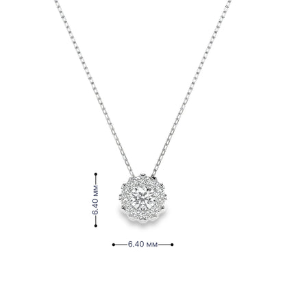 Колие от бяло злато 14К с диаманти 0.20 ct – луксозна изработка, код: 10410044