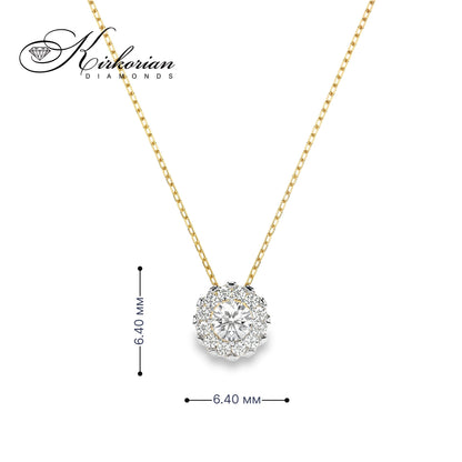 Колие жълто злато 14К с диаманти 0.20 ct – код: 10410044G