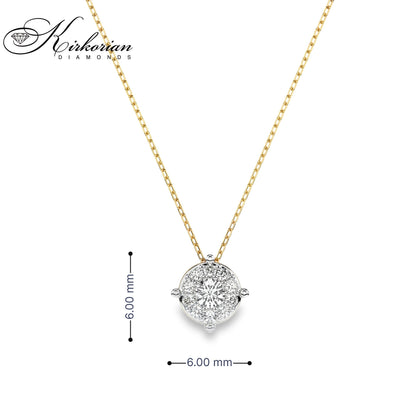 Златно колие с диаманти 0.18 ct – 14К жълто злато | KD