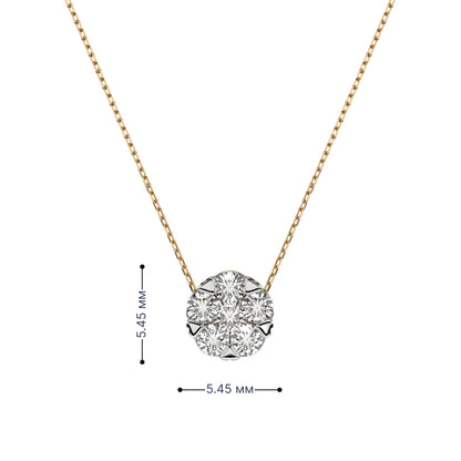 Изящно колие от жълто злато 14K с диаманти 0.21ct | Kirkorian Diamonds