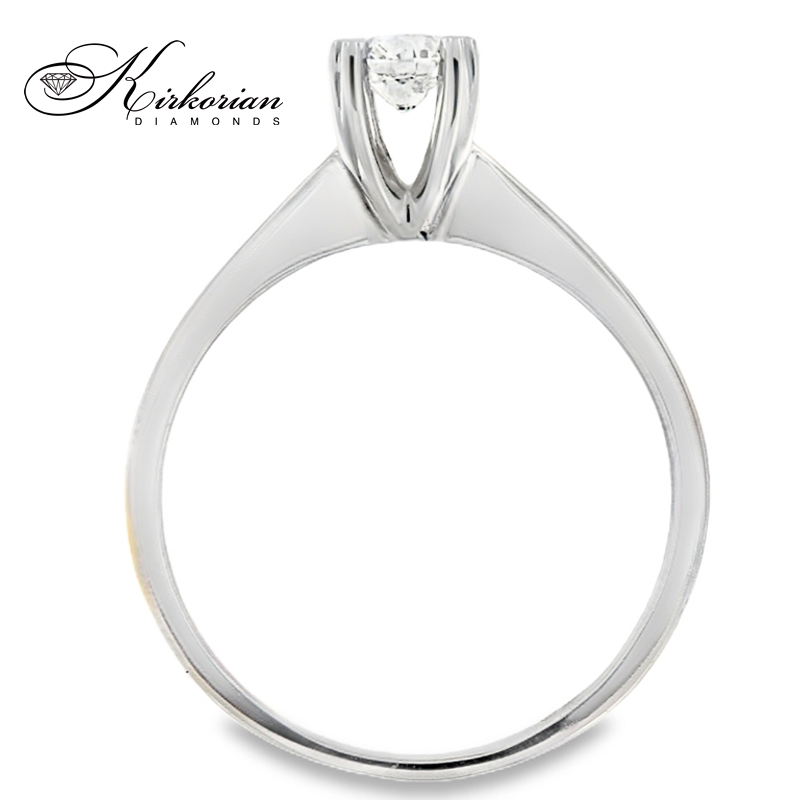 Годежен пръстен с диамант 0.30 ct GIA сертификат от бяло злато 14К – модел K155