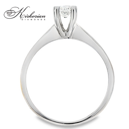 Годежен пръстен с диамант 0.30 ct GIA сертификат от бяло злато 14К – модел K155