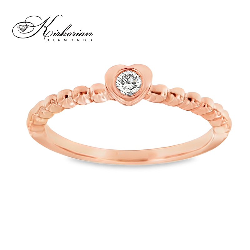 Годежен пръстен от бяло или жълто злато 14К с диамант 0.06 ct – елегантен модел с естествен блясък | K477