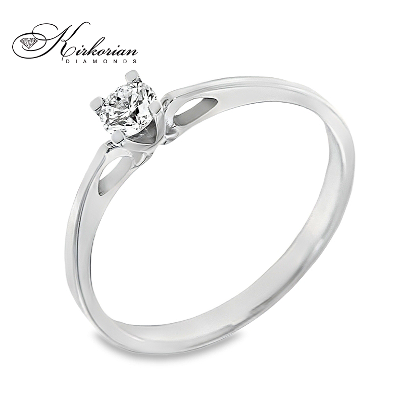 Годежен пръстен от бяло или жълто злато 14К с диамант 0.22 ct – изгодна цена от производител