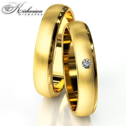 брачни халки от бяло жълто или розово злато в комбинация с диаманти код:WRD065