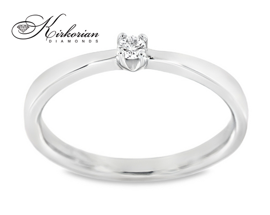 Годежен пръстен от бяло, жълто или розово злато 14К с диамант 0.06 ct – елегантен дизайн на ТОП ЦЕНА | Kirkorian Diamonds