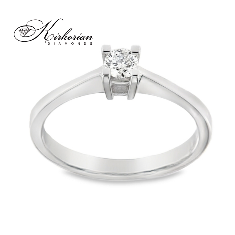 Годежен пръстен от бяло или жълто злато 14к с диамант 0.20 ct | Код K562 | Сертификат KD