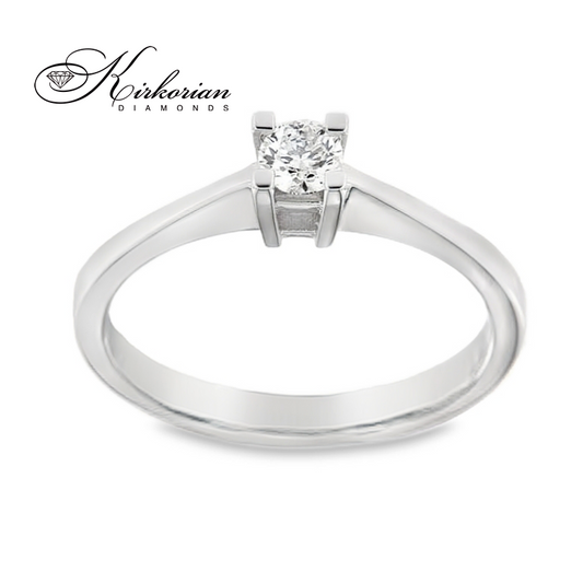 Годежен пръстен от бяло или жълто злато 14к с диамант 0.20 ct | Код K562 | Сертификат KD