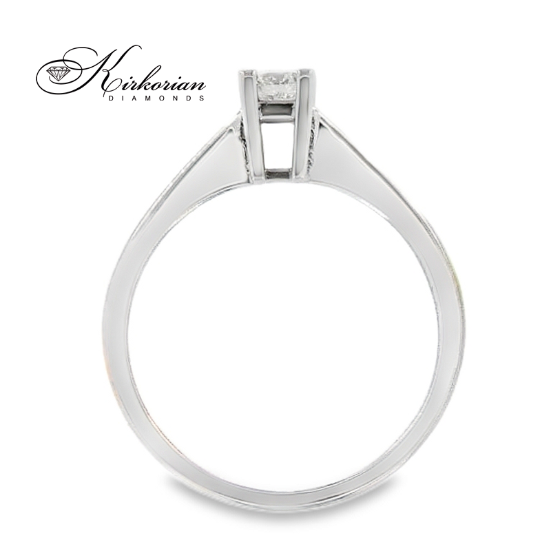 Годежен пръстен от бяло или жълто злато 14к с диамант 0.20 ct | Код K562 | Сертификат KD