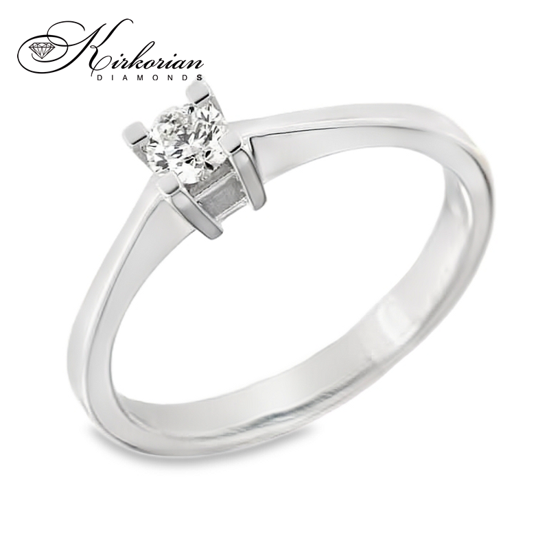 Годежен пръстен от бяло или жълто злато 14к с диамант 0.20 ct | Код K562 | Сертификат KD