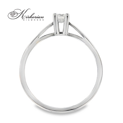 Класически годежен пръстен от бяло злато 14К с диамант 0.20 ct – Лукс на достъпна цена