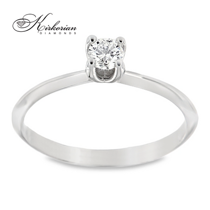 Годежен пръстен от бяло жълто или розово злато 14К с диамант 0.20 ct – Високо качество на достъпна цена