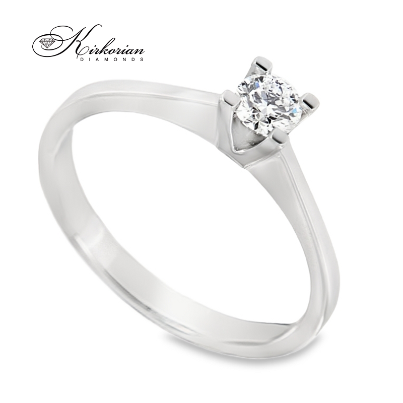 Годежен пръстен с диамант 0.25ct от бяло или жълто злато 14К – класически модел с перфектна визия, цени от производител