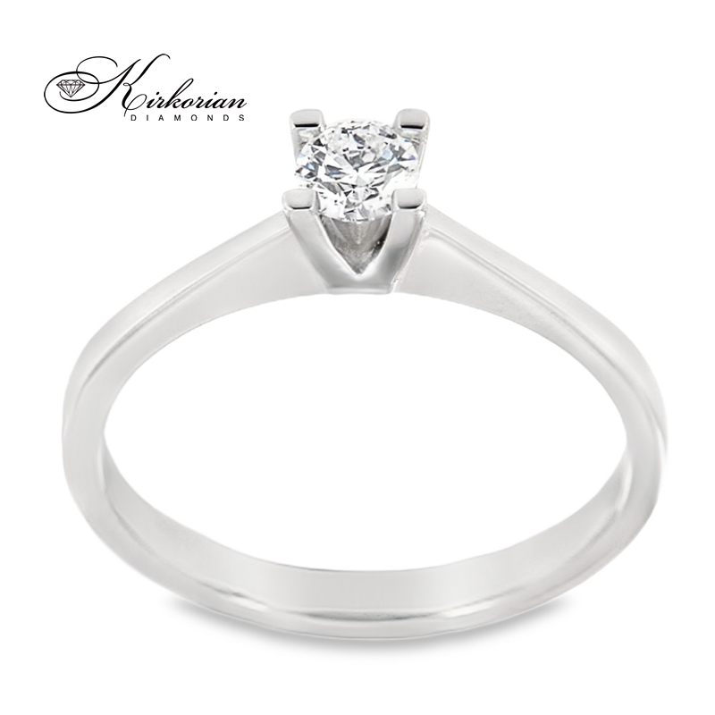 Годежен пръстен с диамант 0.25ct от бяло или жълто злато 14К – класически модел с перфектна визия, цени от производител