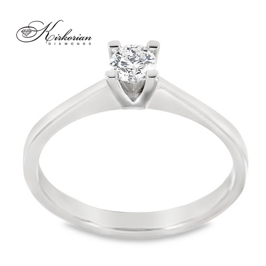 Годежен пръстен с диамант 0.25ct от бяло или жълто злато 14К – класически модел с перфектна визия, цени от производител