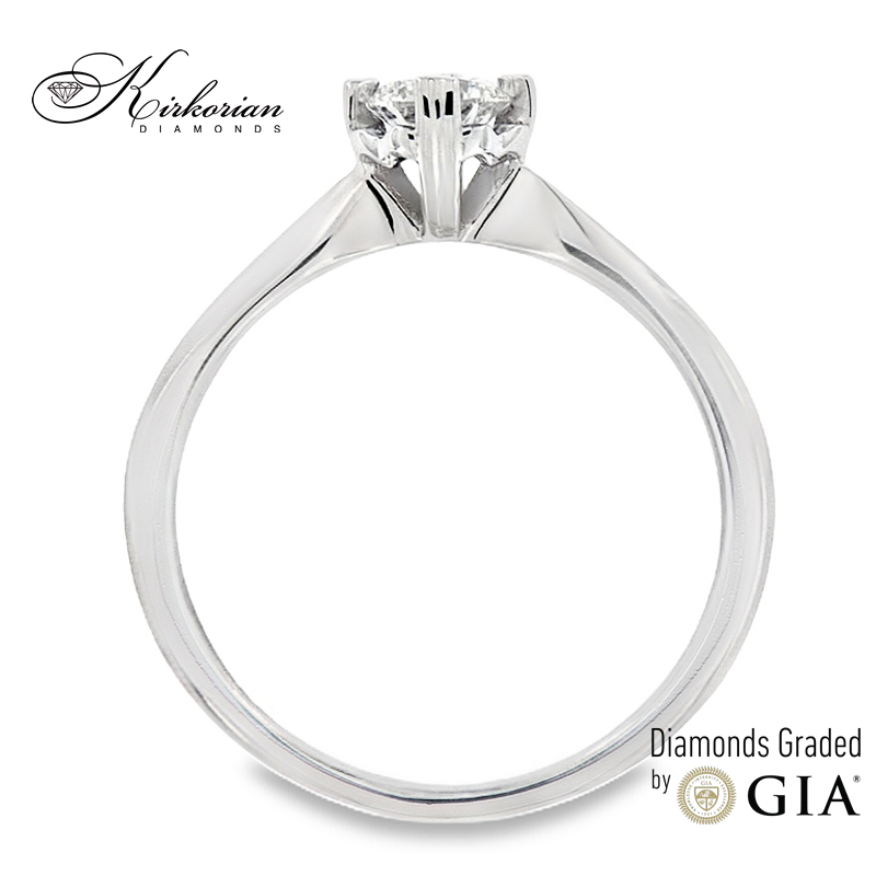 Годежен пръстен от бяло злато 14к с диамант 0.30ct – GIA сертификат – код K582