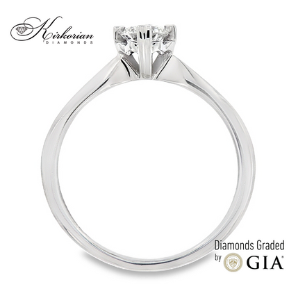 Годежен пръстен от бяло злато 14к с диамант 0.30ct – GIA сертификат – код K582
