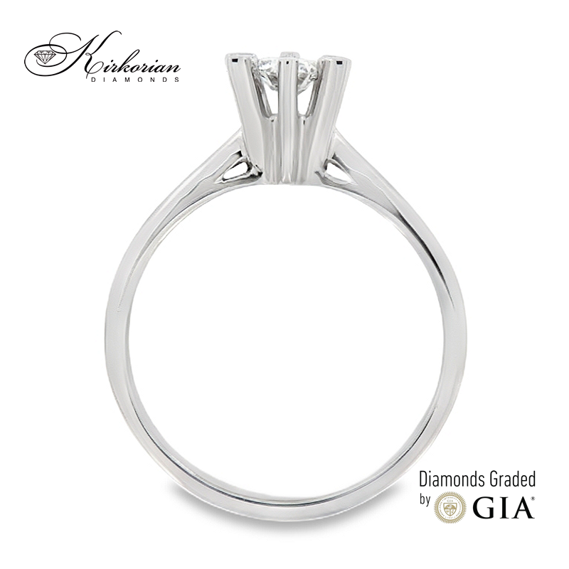 Годежен пръстен с диамант 0.30 ct GIA от бяло злато 14К – модел K584