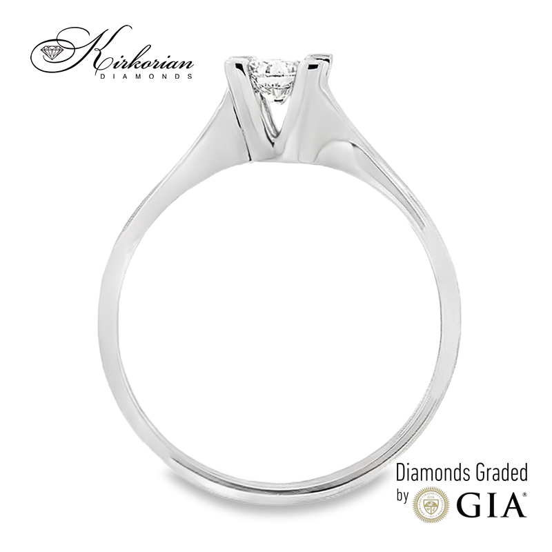 Годежен пръстен с диамант 0.30ct GIA от бяло злато 14к – модел K594