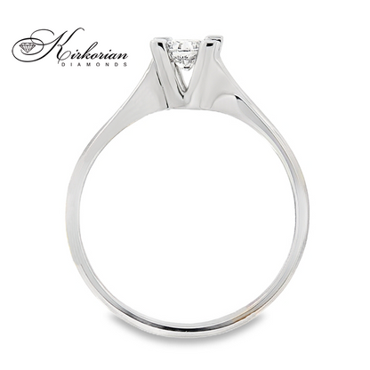 Годежен пръстен от бяло или жълто злато 14К с диамант 0.18 ct | Код: K599