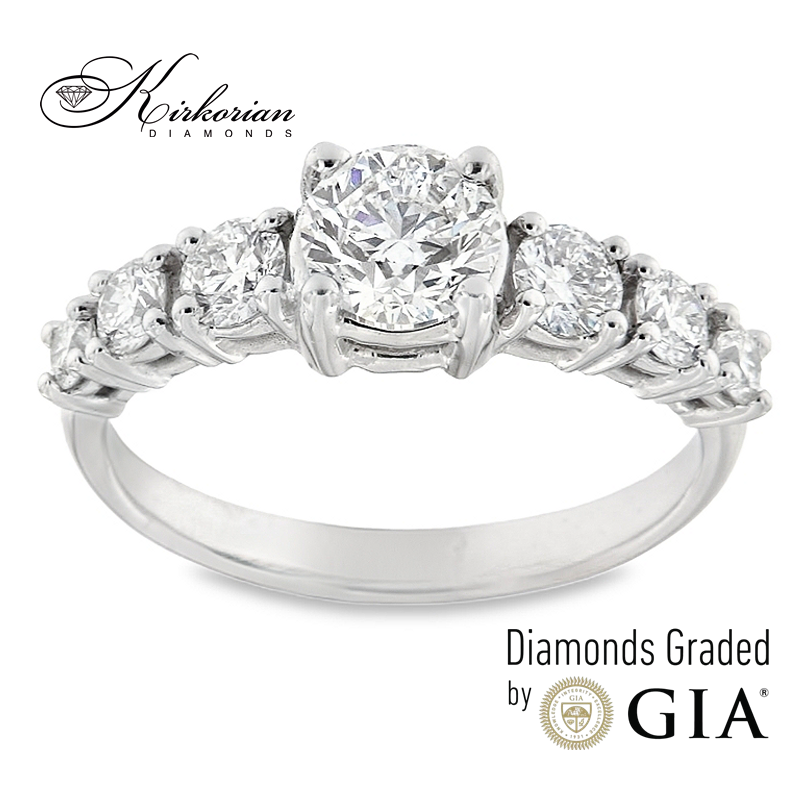 Годежен пръстен 14к. с диаманти 1.60 карат GIA сертификат код:K603