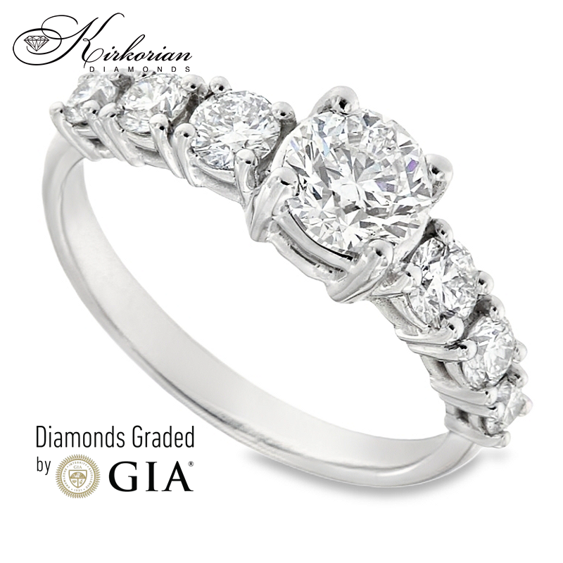Годежен пръстен 14к. с диаманти 1.60 карат GIA сертификат код:K603