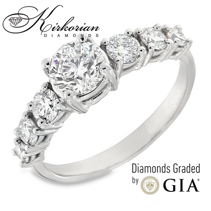 Годежен пръстен 14к. с диаманти 1.60 карат GIA сертификат код:K603