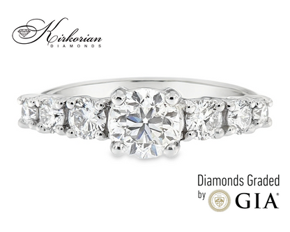 Годежен пръстен 14к. с диаманти 1.60 карат GIA сертификат код:K603