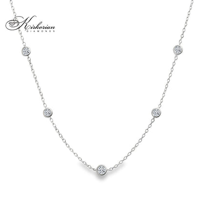 Колие с Диаманти 0.25 Карата - SBBGT05CB05 | Бяло Злато 18к. | Kirkorian Diamonds