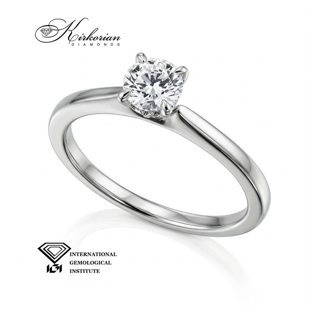 Класически пръстен солитер BE1943B с естествен диамант 0.50 ct – втори страничен изглед
