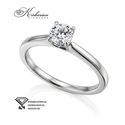 Класически пръстен солитер BE1943B с естествен диамант 0.50 ct – втори страничен изглед