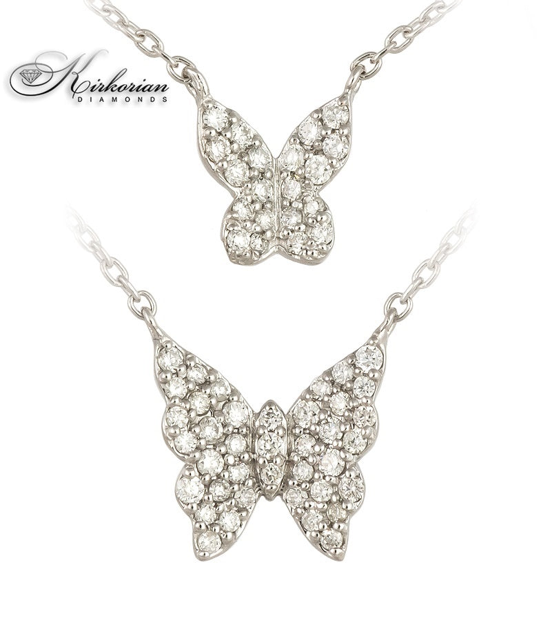 Колие с пеперуди от бяло злато 18k с диаманти 0.59ct – модел IT13
