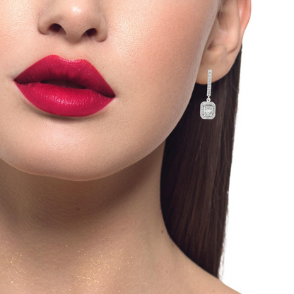 Обеци бяло злато 18к с диаманти 0.46 ct – Код IT3