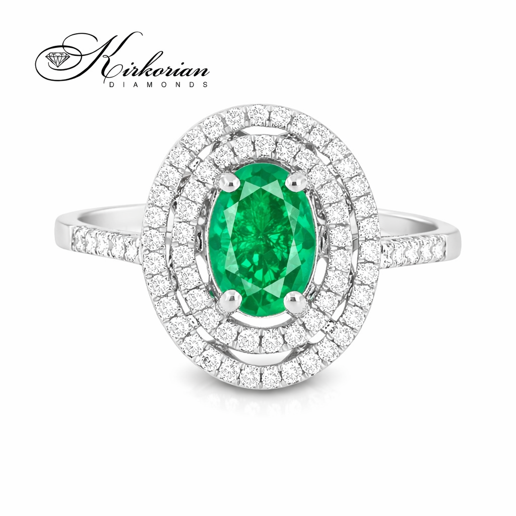 луксозен пръстен 18K смарагд 0.68ct