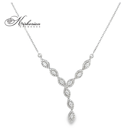Изящно колие от бяло злато 18k с диаманти 0.77ct – модел IT5 от Kirkorian Diamonds