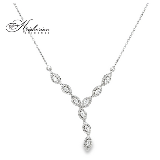 Изящно колие от бяло злато 18k с диаманти 0.77ct – модел IT5 от Kirkorian Diamonds