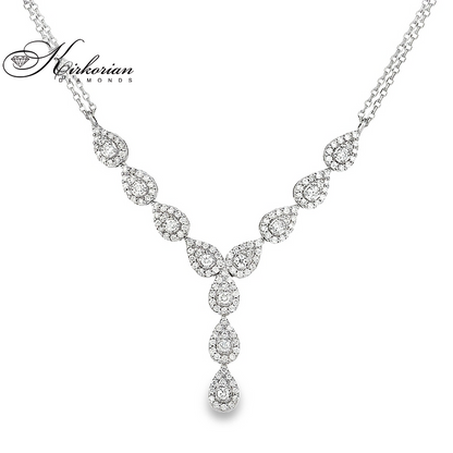 Луксозно колие от бяло злато 18k с диаманти 0.93ct – модел IT6 от Kirkorian Diamonds